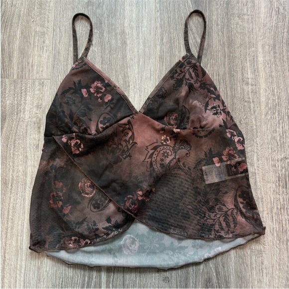 Floral semi sheer skirt and top Two-Piece Set - Picture 8 of 8